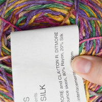 Colorful Variegated Interlacements Rayon Silk Blend Yarn - 2 Balls