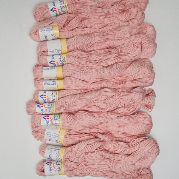 Light Pink Pingouin Super Cable Cotton Yarn - 12 Skeins