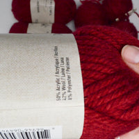 Dark Red Loops + Threads Woolzee Acrylic Blend Yarn - 8 Skeins + Extra