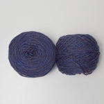 Purple + Blue Worsted Wool Yarn - 2 Balls