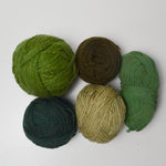 Green Wool + Natural Fiber Yarn Bundle