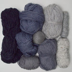 Gray Wool + Natural Fiber Yarn Bundle