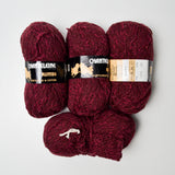 Dark Red Chanteleine Rumba Acrylic Blend Yarn - 4 Skeins