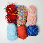 Colorful Cotton + Assorted Yarn Bundle - 6 Skeins