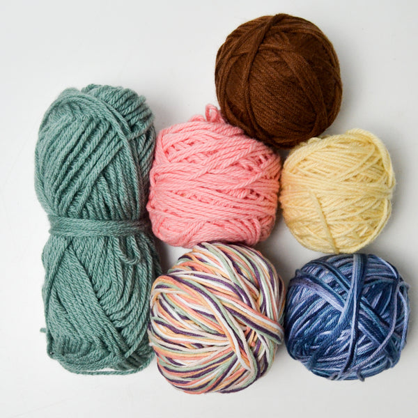 Muted Colorful Yarn Bundle - 6 Skeins