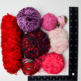 Red, Pink + Purple Yarn Bundle