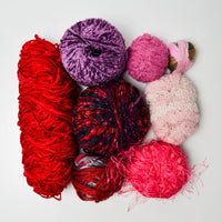 Red, Pink + Purple Yarn Bundle