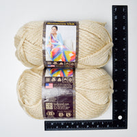 Off-White Lion Brands Hometown USA Acrylic Yarn - 2 Skeins