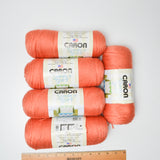 Persimmon Pink Caron Simply Soft Yarn - 5 Skeins