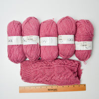 Pink Sirdar Snuggly Yarn - 5 Skeins + Project