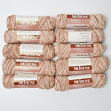 Light Brown Variegated Melrose Cravenella Wool Blend Yarn - 10 Skeins