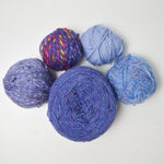 Purple Wool + Mohair Yarn Bundle - 5 Balls