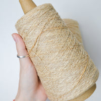 Tan Cotton + Linen Blend Textured Yarn - 2 Cones