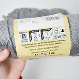 Gray Caron Simply Soft Acrylic Yarn - 3 Skeins