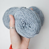 Slate Blue-Gray Worsted Cotton Yarn - 3 Balls