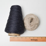 Black + Beige Linen Yarn - 2 Skeins