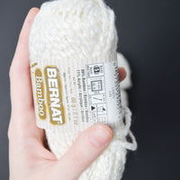 White Bernat Bamboo Yarn - 3 Skeins