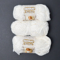 White Bernat Bamboo Yarn - 3 Skeins