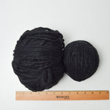 Black Bulky Wool Yarn - 2 Balls