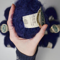 Dark Blue Furz Eyelash Yarn - 13 Balls