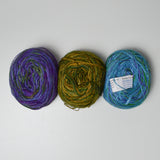 Variegated Yarntopia Treasures Merino Silk Sport Yarn - 3 Skeins