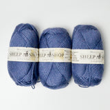 Blue Wensleydale Sheep Shop Wool Aran Yarn - 3 Skeins