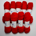 Bright Red Wintuk Worsted Orlon Acrylic Yarn - 9 Skeins