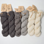 Gray, Brown + White Quince + Co. Owl American Wool + Alpaca Blend Yarn - 6 Skeins