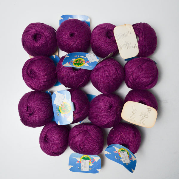 Magenta Patons Cotton Yarn - 15 Balls