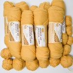 Yellow Afghan + Sweater Virgin All American Wool Yarn - 9 Skeins + Extra