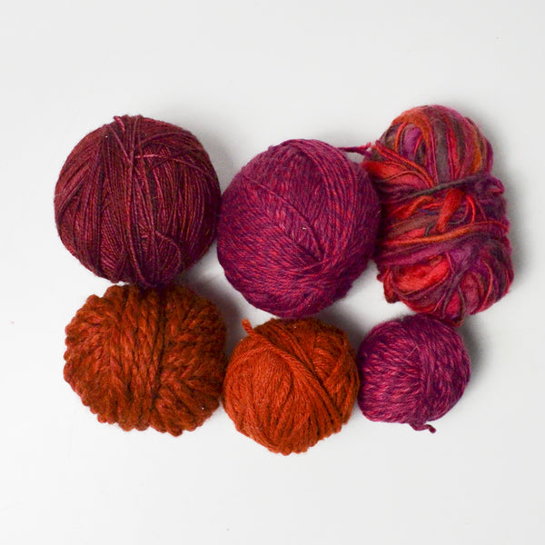 Pink + Orange Yarn Bundle - 6 Balls