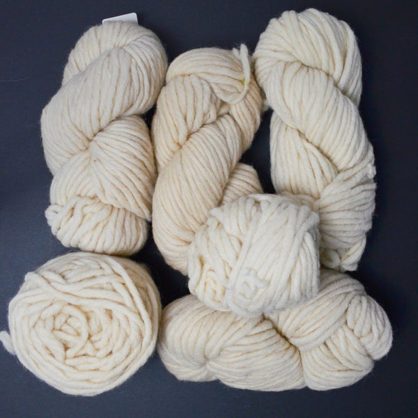 Undyed Bartlett Yarns Bulky Wool Yarn - 6 Skeins