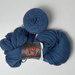 Blue Pirkka-Lanka Pure New Wool Yarn - 2 Skeins