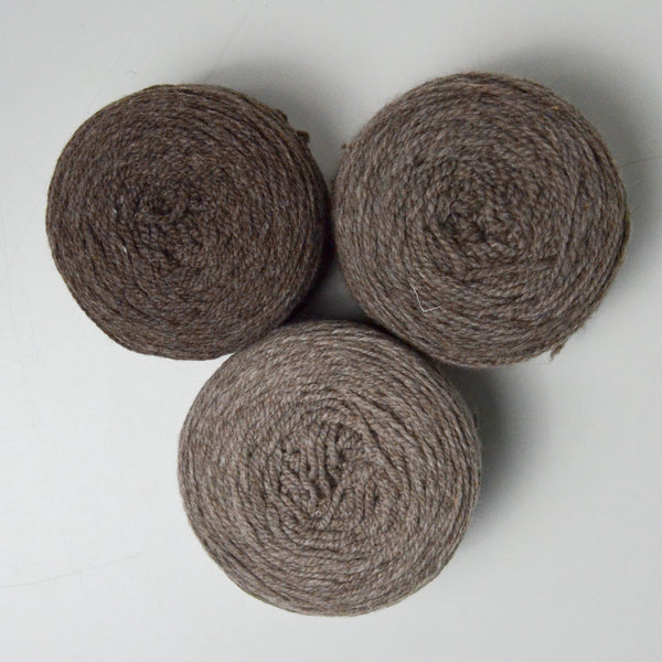 Brown Wool Yarn - 3 Balls