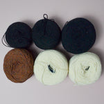 Black, Brown + White Berroco Ultra Alpaca Yarn - 6 Balls