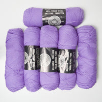 Purple Wonoco Worsted Virgin Wool Yarn - 6 Skeins