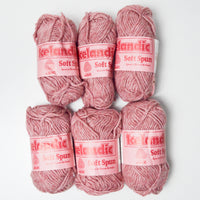 Pink Icelandic Soft Spun Wool Yarn - 6 Skeins