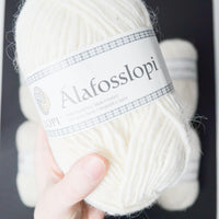 White Lopi Alafoss Lopi Icelandic Wool Yarn - 9 Skeins