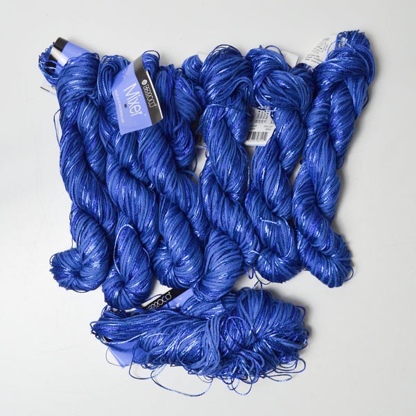 Blue Berroco Mixer Cotton Blend Yarn - 8 Skeins