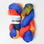 Colorful Variegated Rachenwolle Wool + Polyamide Blend Yarn - 2 Skeins