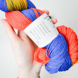 Colorful Variegated Rachenwolle Wool + Polyamide Blend Yarn - 2 Skeins