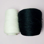 Black + White Linen and Hemp Yarn - 2 Cones