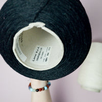 Black + White Linen and Hemp Yarn - 2 Cones