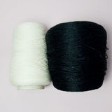 Black + White Linen and Hemp Yarn - 2 Cones