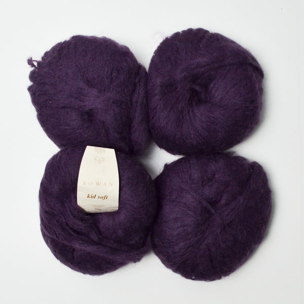 Dark Purple Rowan Kid Soft Yarn - 4 Balls