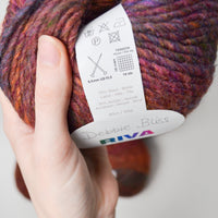 Orange, Red, Purple + Brown Variegated Debbie Bliss Riva Wool + Acrylic Blend Yarn - 7 Skeins