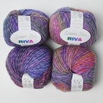 Colorful Variegated Debbie Bliss Riva Wool + Acrylic Blend Yarn - 4 Skeins