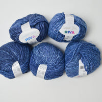 Blue Debbie Bliss Riva Wool + Acrylic Blend Yarn - 5 Skeins