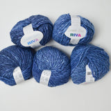 Blue Debbie Bliss Riva Wool + Acrylic Blend Yarn - 5 Skeins