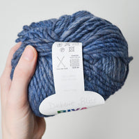 Dark Blue Variegated Debbie Bliss Riva Wool + Acrylic Blend Yarn - 3 Skeins